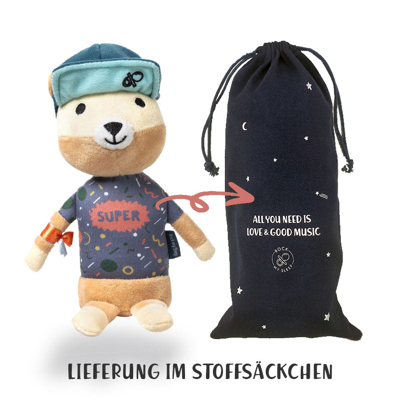 Schlaf-Gut-Set: Spieluhr inkl. Gutschein (5 Songs) & Klemmring