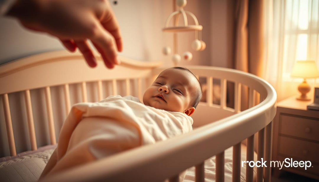 Baby wacht beim Ablegen auf