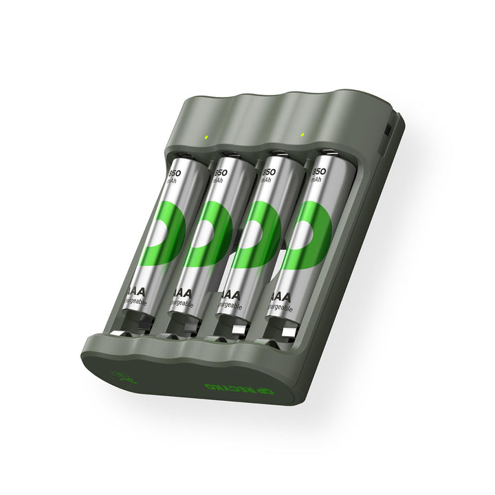 4 AAA-Akkus mit USB-Ladegerät