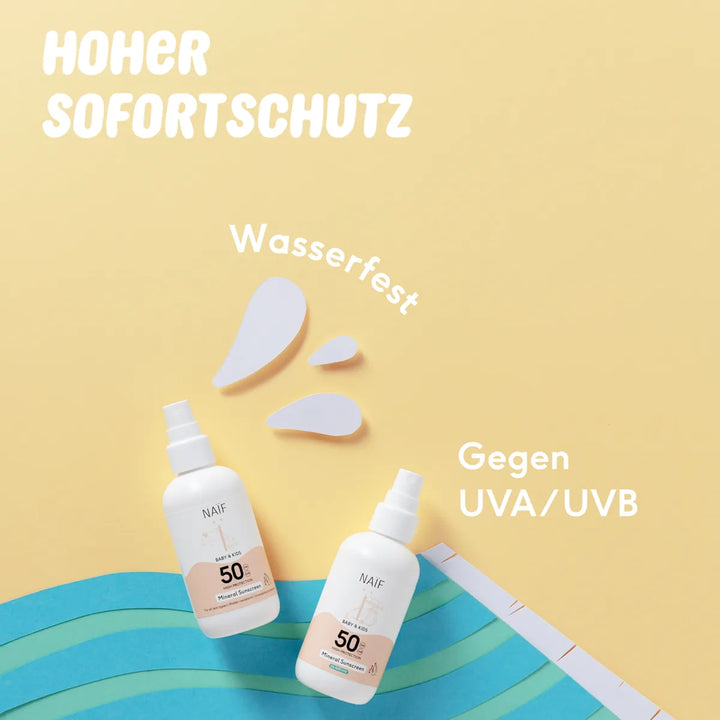 Mineralisches Sonnenspray Baby & Kind, LSF 50, 0% Parfüm (100 ml)